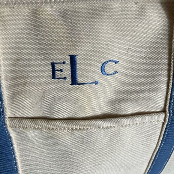 Vintage Lands’ End Canvas Boat and Tote large Bag 5 pockets - Picture 5 of 8